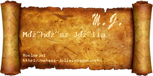 Méhész Júlia névjegykártya