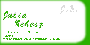 julia mehesz business card
