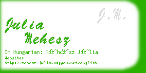 julia mehesz business card